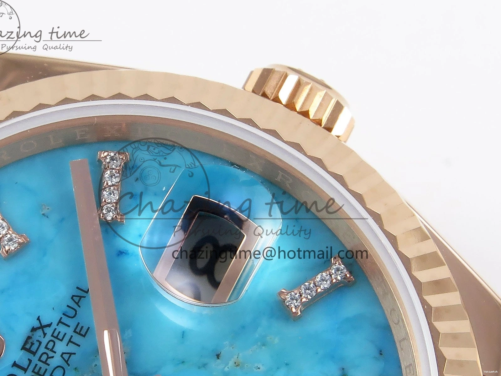 Day 1:1 Tiffany RAF Stone Edition on Best RG Blue RG Date A2836 Dial Bracelet Roman 36 0523